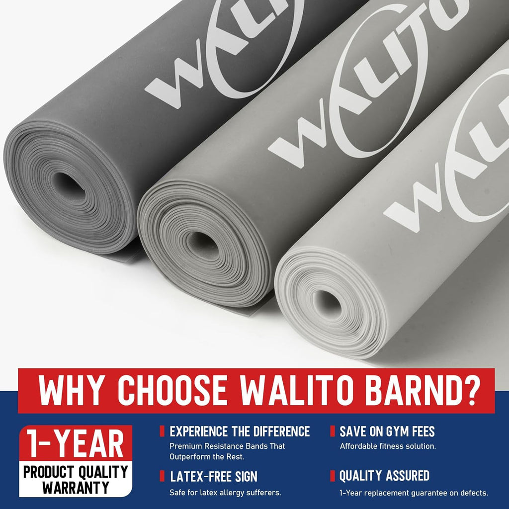 WALITO Resistance Bands - Versatile Exercise Bands for Strength Training & Rehab | Ideal for Home Gym