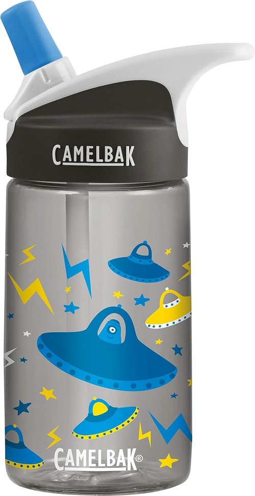 CamelBak Eddy Kids Water Bottle - BPA Free, 12 oz, Fun Glitter UFO Design