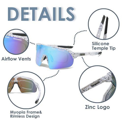 INMKALI 3 Pack Baseball Sunglasses Cycling Glasses for Men Women Youth Outdoor Sports Running Softball Driving Anti-impact UV 400 Protection (Black/Blue/Pink)