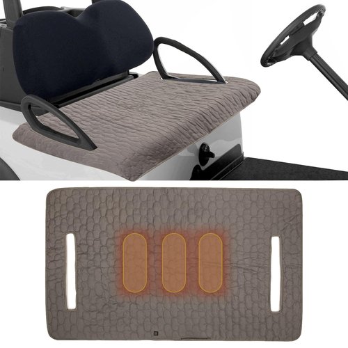 TUYU Heated Golf Cart Seat Cover,Non-Slip Winter Golf Cart Seat Warmer Towel Blanket for 2-Person Seats Club Car, Golf Cart Accessories Gift for Men.52 * 32 inch. Keeps Warm and Clean