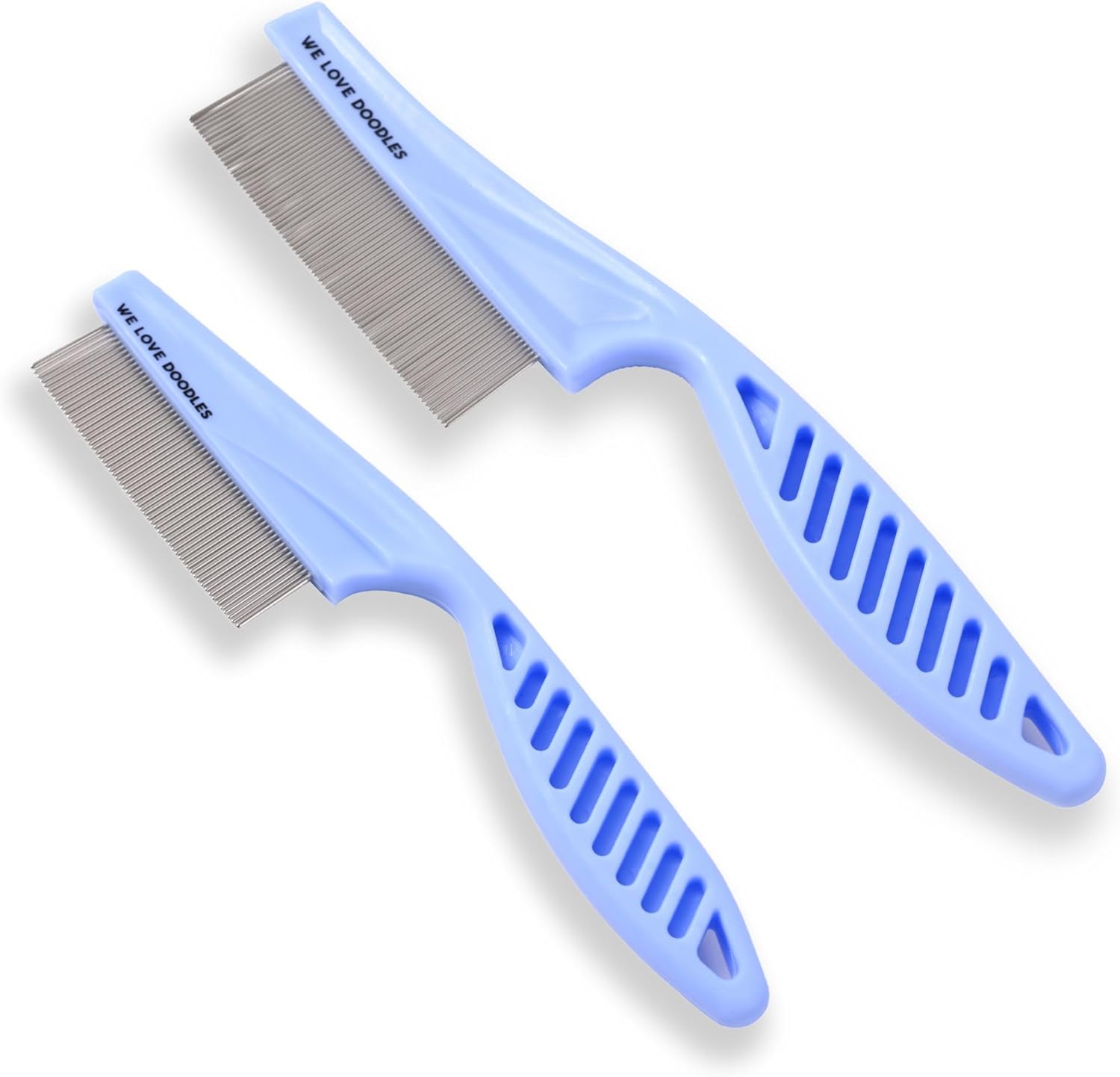 We Love Doodles Dog Face Comb - Fine Tooth Flea & Tearstain Remover for Poodles & More | Large & Small