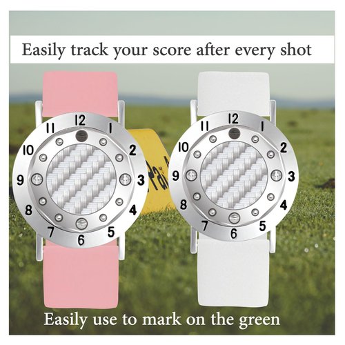 E TRUEE Golf Ball Marker with Carbon Fiber Ball Marker Bracelet, Golf Accessories, Golf Gifts, Golf Counter for Men Women