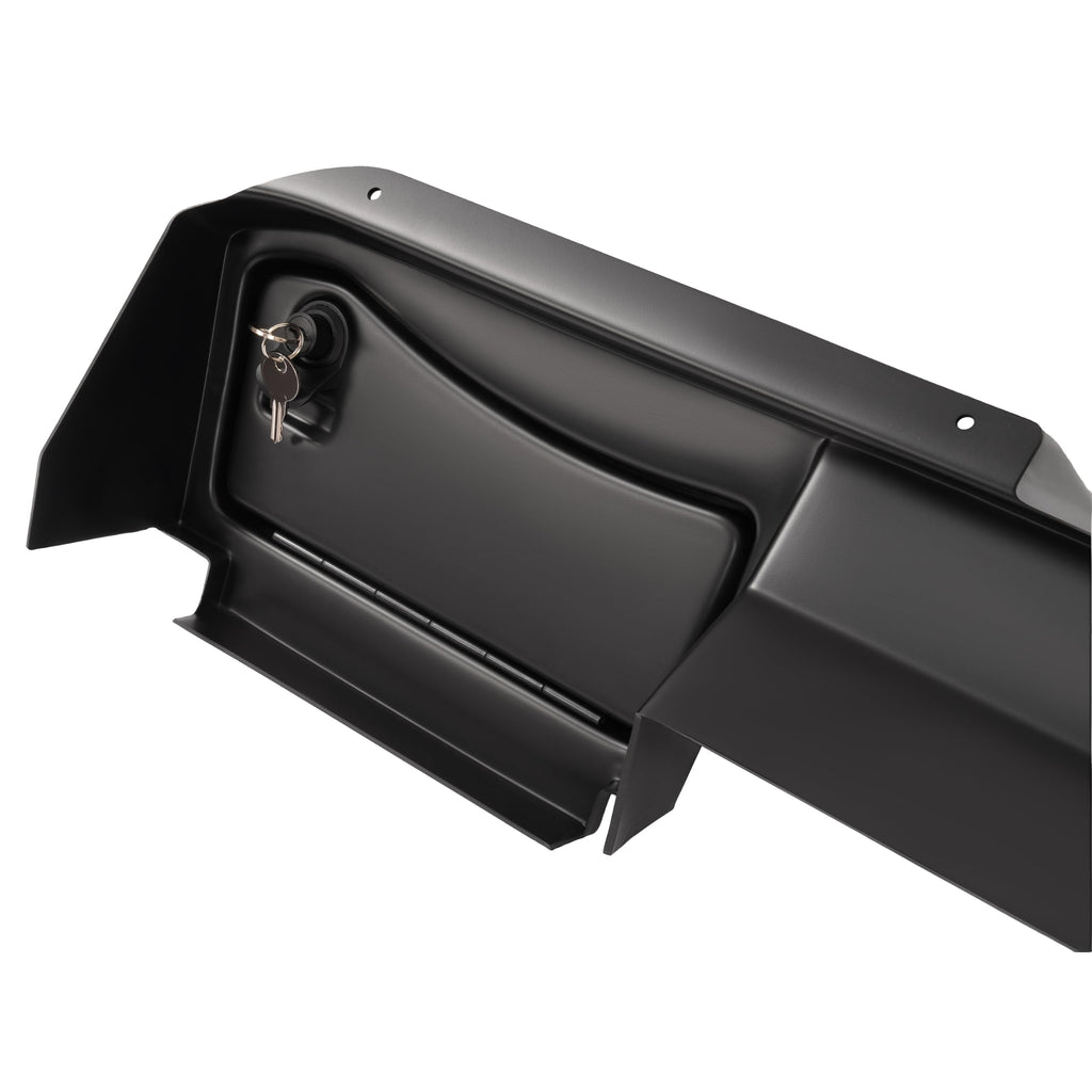 WUTIST Dashboard Cover W/Lockable Doors Compatible with 2008-2014 EZGO RXV Models Dash Cover Matte Black Plastic Steel Painted