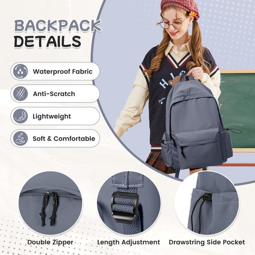 Gym Backpack for Women, Small Waterproof Lightweight Sports Yoga Travel Backpack, Dark Blue