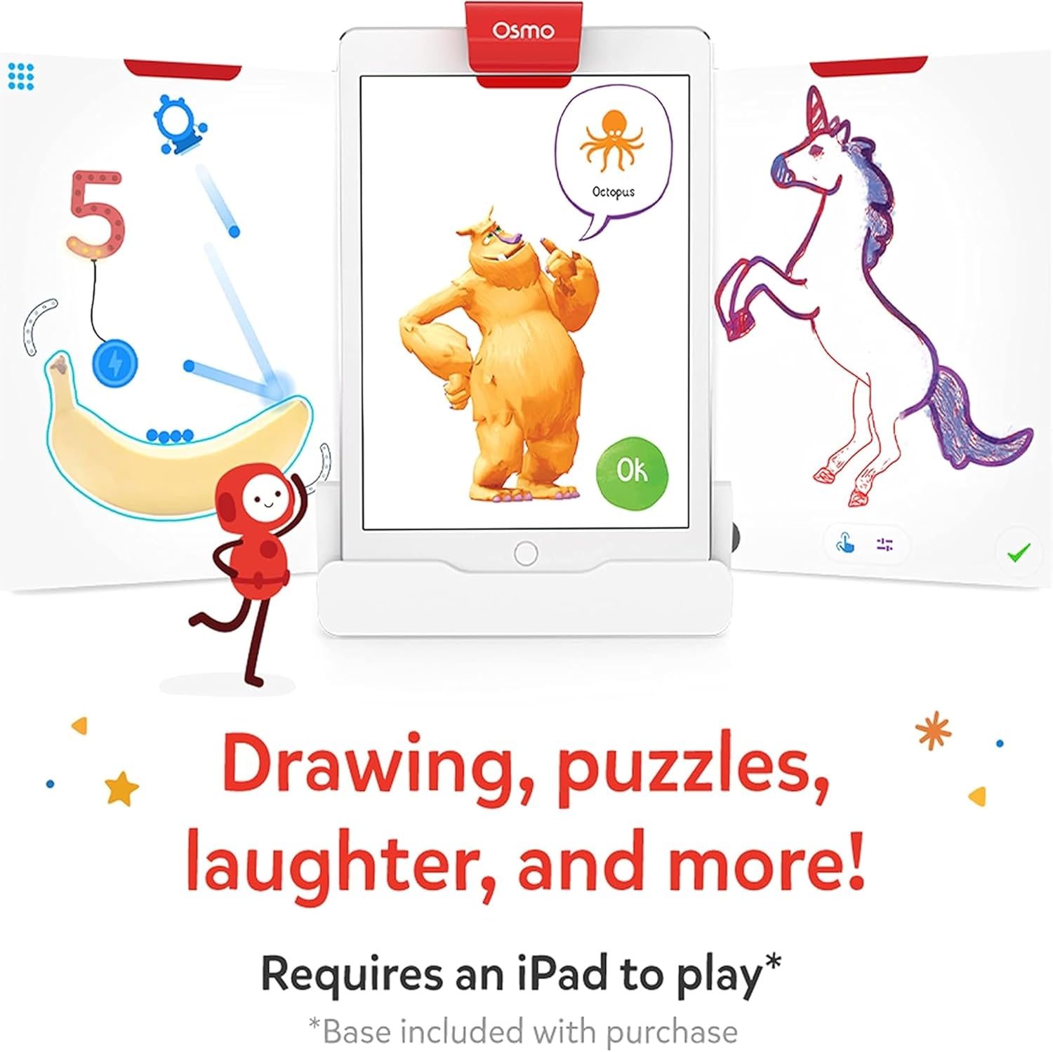 Osmo - Creative Starter Kit for iPad - 3 Educational Learning Games for Kids - STEM Toy Gift for Ages 5-10