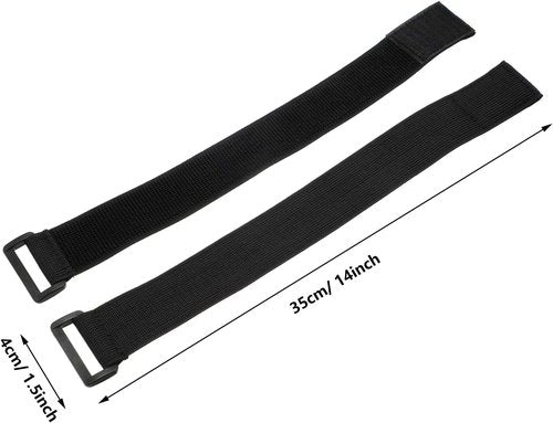 Gejoy Bicycle Pant Leg Straps - Adjustable Elastic Safety Bands for Cycling & Outdoor Sports | Black, 6 Pieces