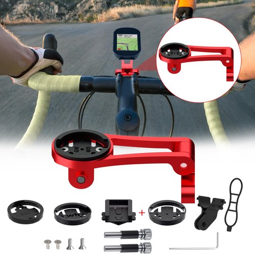 BIKOOCO Out Front Adjustable Bicycle Mount - Bike for Garmin Extended Mountain Bike Computer Road Mountain Cycling GPS Combo Extended Bike Accessories for 38mm Handlebar