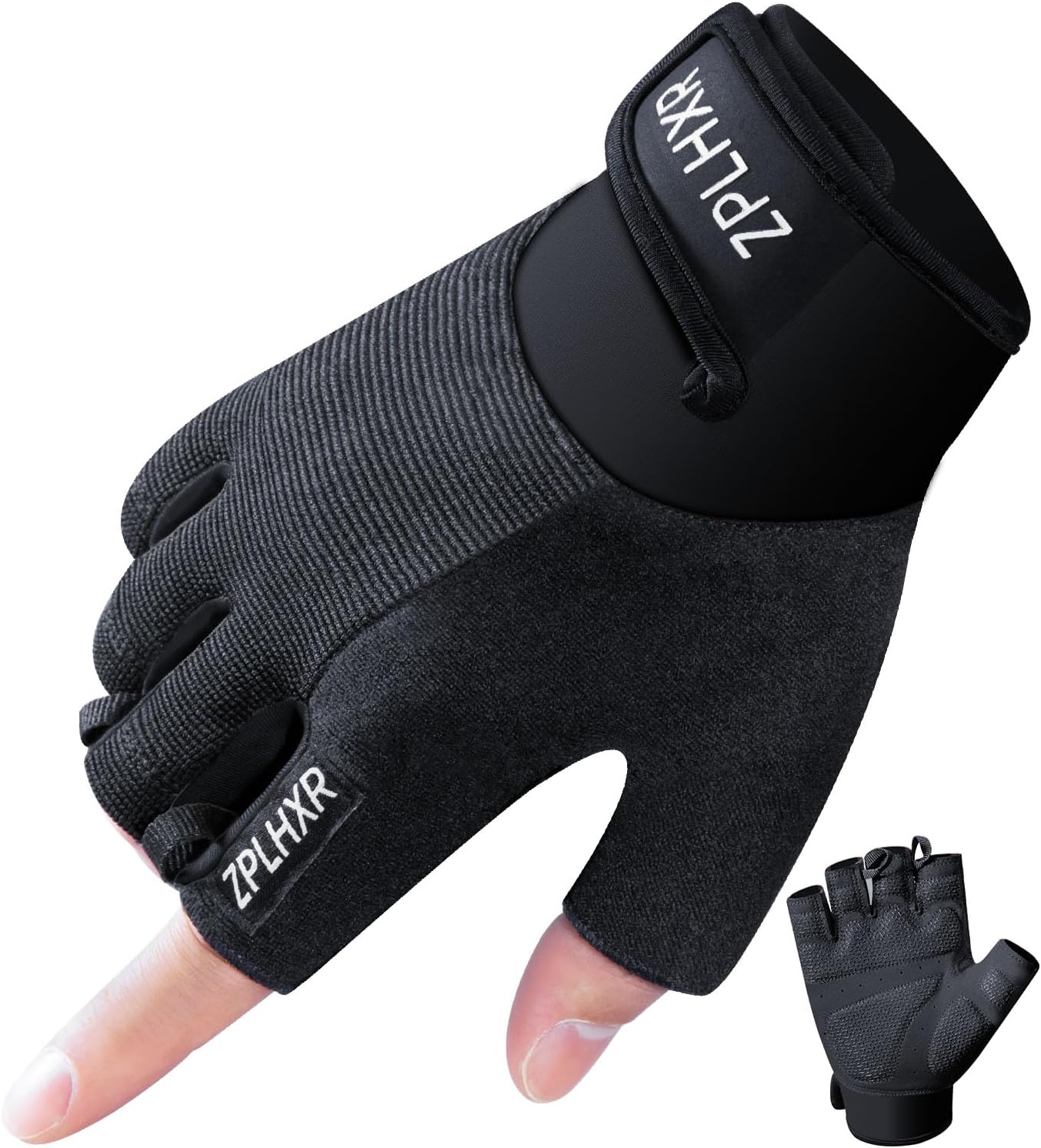 Skiennix Workout Gloves - Fingerless Gym Gloves for Weight Lifting & Fitness | Padded Grip & Breathable Design