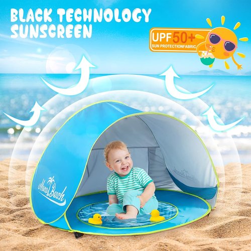 Monobeach Baby Beach Tent - Portable UV Protection Sun Shelter for Infants | Easy Pop-Up Design