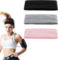 Skiennix Premium Elastic Headbands - Non-Slip Workout Hair Bands for Men & Women | 3 Colors