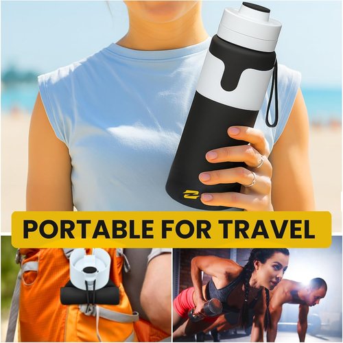 Collapsible Water Bottles | BPA-Free Silicone, Leak-Proof & Lightweight for Travel, Hiking & Sports