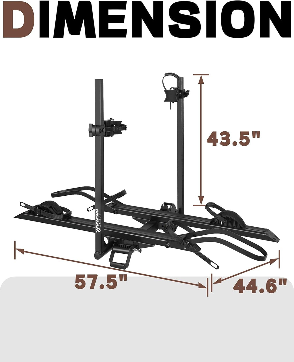 Young E-Bike Rack - Hitch Mount Platform for Cars & SUVs | Fits E-Bikes with 5-Inch Tires, 200 lbs Capacity