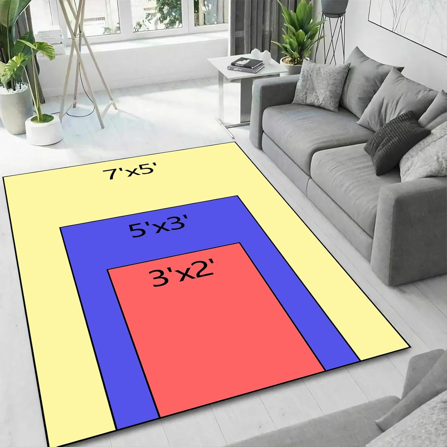 Skiennix Basketball Rug - Non-Slip Court Design for Bedroom & Game Room | 3'x5' Size