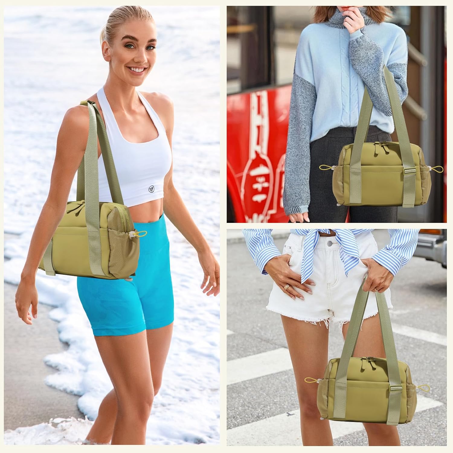 Small Gym Bag for Women Mini Gym Duffle Bag with Wet Compartment,mini duffle Tote Bag small duffle bag for Workout/Sport/Travel (Green)