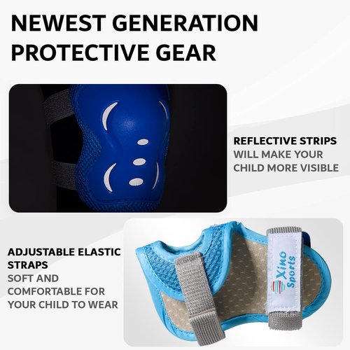 Blue Combo Skates (M) + Protective Gear