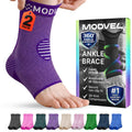 Modvel Foot & Ankle Brace Socks for Sprained Ankle Compression Sleeve - Foot Support for Women & Men - Tendonitis & Arthritis Ankle Brace Sports Running, Torn Ligaments & Women Stabilizing Ankle Wrap