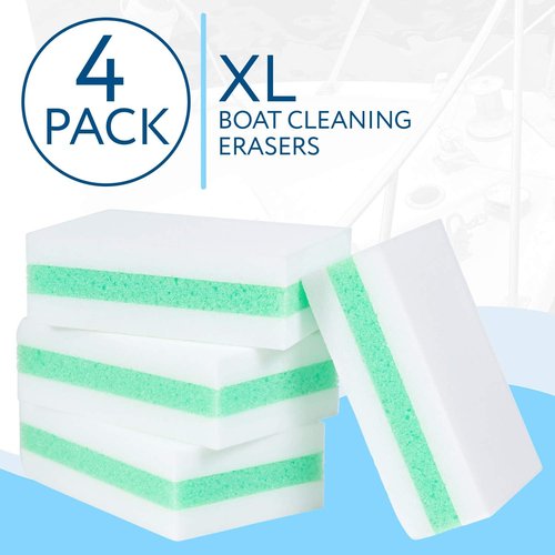 Impresa Boat Scuff Eraser - XL Marine Cleaner | Effectively Removes Marks from Fiberglass, Aluminum & Metal - 4 Pack