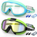 VegoVia Kids Swim Goggles - Anti-Fog UV Protection | Wide View for Ages 3-15 | 2-Pack