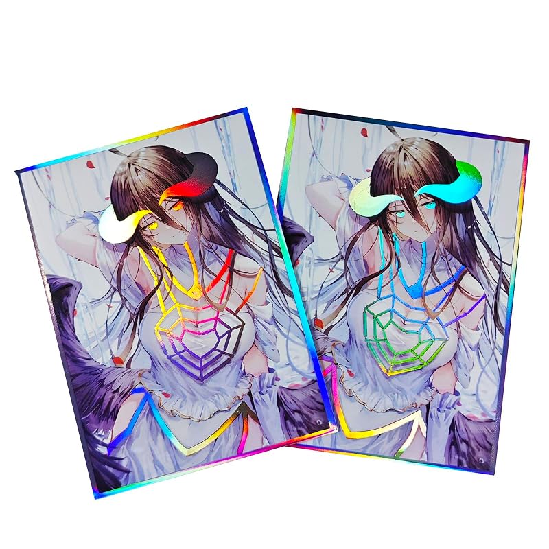 60-Card Holographic Standard Size Card Sleeves 66x92mm - PP, Acid-Free, Non-PVC, Top Loading