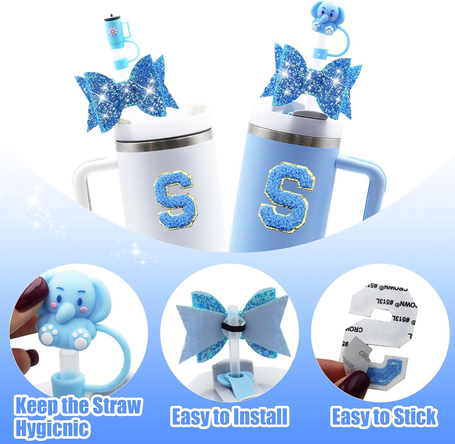 Stanley 9PCS Cup Accessories Set - Includes Straw Covers, Spill Proof Stopper & Handle Charm | Fits 30oz & 40oz