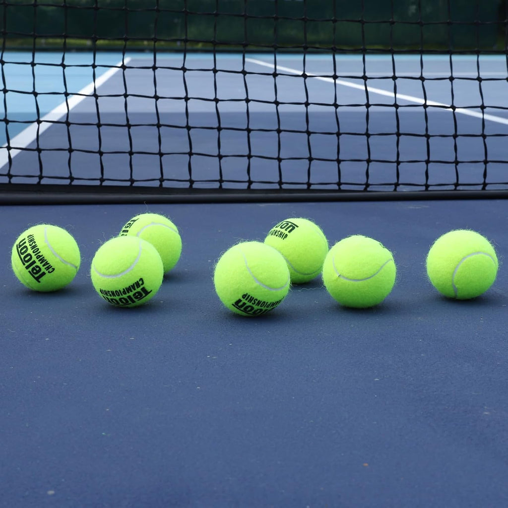 Teloon Championship Tennis Balls - Extra Duty Felt for Enhanced Performance | Pressurized 3-Pack