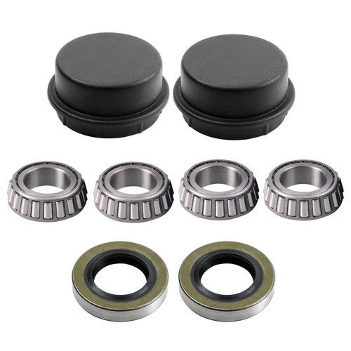 Roykaw EZGO Front Wheel Hub Bearing Assembly with Dust Caps/Oil Seals/Bearings for 2001-up TXT & Medalist Golf Cart, Replaces OEM # 70895G01,L44643