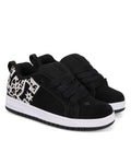 DC Girls Court Graffik Skate Shoe, Black/Leopard, 11.5 Little Kid
