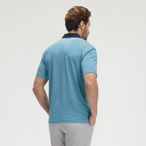 M MAELREG Polo Shirts for Men - Moisture-Wicking Dry Fit Performance Golf Shirt | Short Sleeve Striped Design