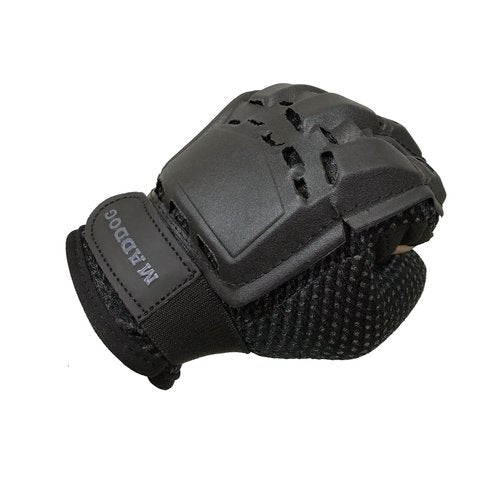 Maddog Tactical Half-Finger Paintball Airsoft Gloves - Stealth Black - Large/X-Large