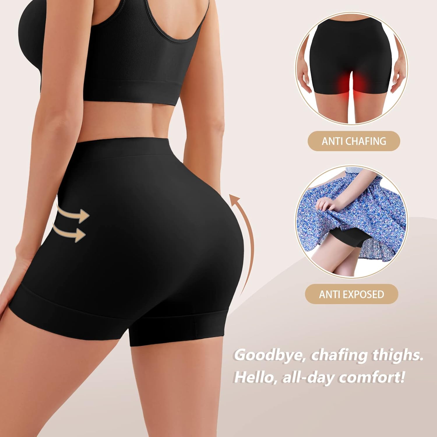 YADIFEN Slip Shorts - Smooth Anti-Chafing Boyshorts for Women | Seamless Under Dress Comfort