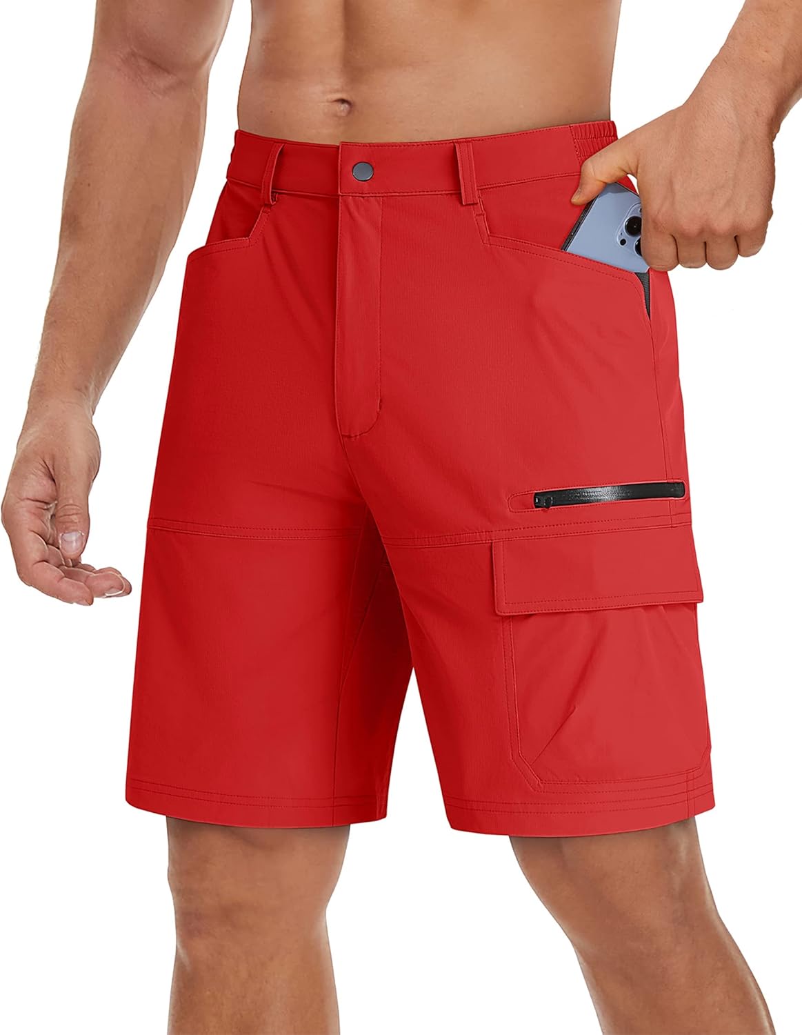 TACVASEN Men's Quick-Dry Cargo Shorts - Water-Resistant Casual Hiking & Golf Shorts | Summer Outdoor Wear