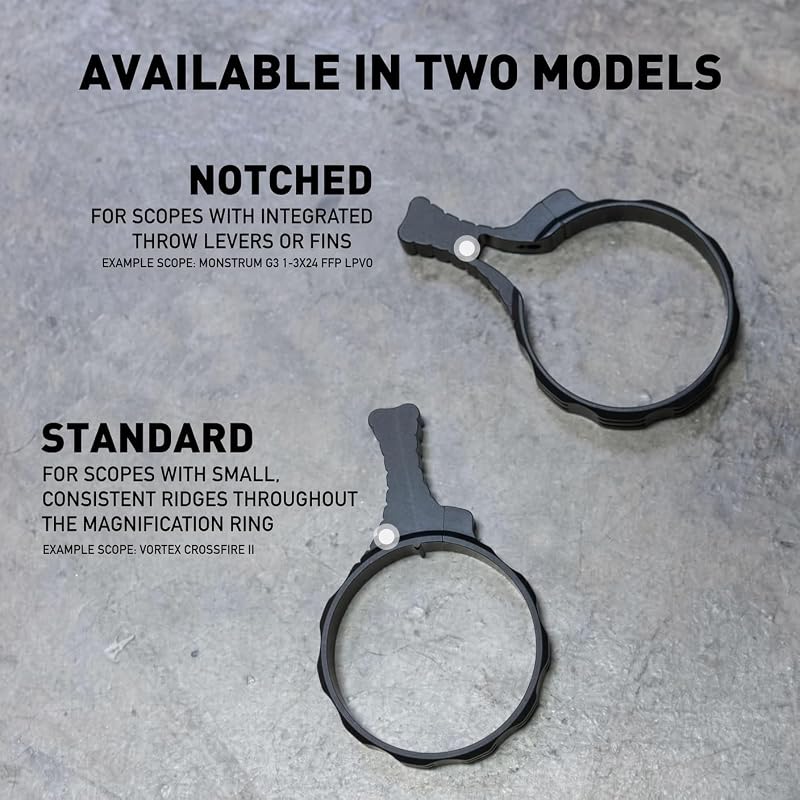 Monstrum Triton Throw Lever - Standard Ring (46 mm) for Variable Power Rifle Scopes