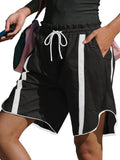 Fisoew Women's Baggy Cargo Shorts - Casual Wide Leg Design with Drawstring Waist | Perfect for Yoga & Workouts