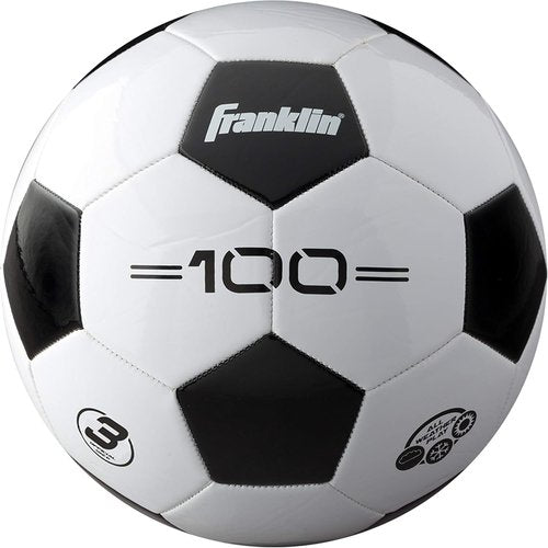 Franklin Sports Soccer Balls - Youth & Adult Sizes 3, 4, 5 - Black & White - Single or Bulk Packs