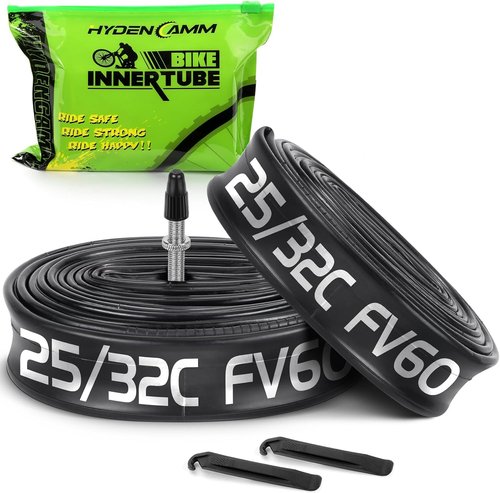 700C Bike Tube - Butyl 2-Pack with Tire Levers | Compatible with 700x25C to 700x32C