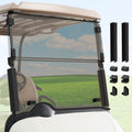 Panglong EZGO RXV Windshield Tinted, Golf Cart Windshield with all Windshield Clips for 2008-Up EZGO RXV Models -38.09"W X 31.89"H, No Drilling Foldable EZGO Windshield