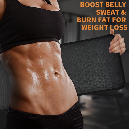 LKV Waist Trainer - Lower Belly Fat Trimmer Sweat Belt for Women | Body Shaper for Workouts