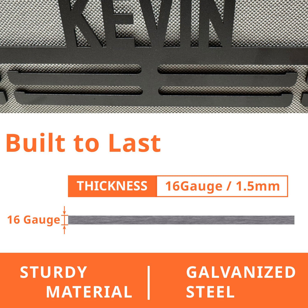 Tegik Personalized Medal Hanger Display, Custom Medal Holder for Awards and Trophies, Easy to Install with Mount Kit