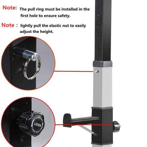 Achamusi Barbell Rack Stand - Multifunctional Adjustable Squat Rack, Heavy-Duty Dumbbell Rack，Strength Training Dip Station, Home Gym Equipment Max Load 550lbs