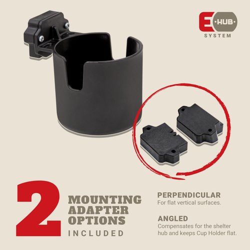 Eskimo® E-Hub™ Cup Holder, Shelters, Black, Locking Connection, E-Hub System 44631