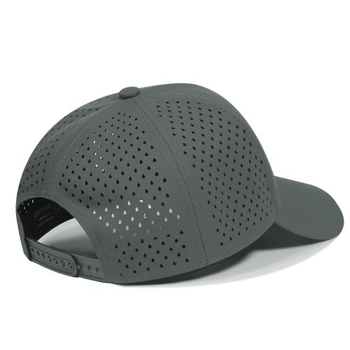 UALON American Flag Trucker Hat, Quick Dry Baseball Cap for Men & Women, Laser Cut Mesh Waterproof Snapback Hats Dark Gray