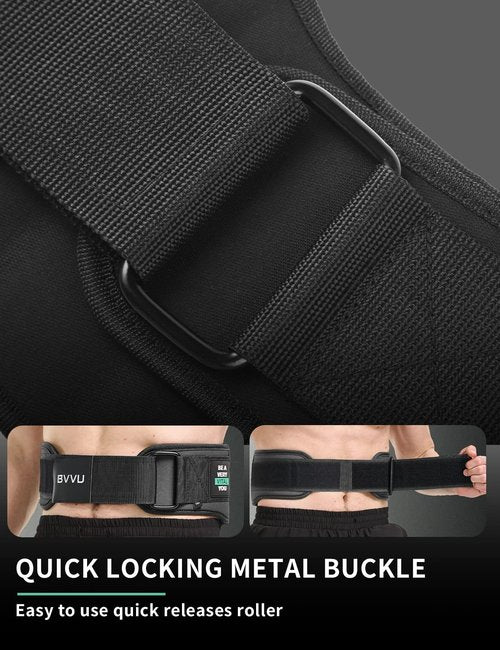 BVVU Weight Lifting Belts for Men Quick Locking Gym Belt for Workout Lumbar Support,Cross Training,Squat Belt Fitness Equipment