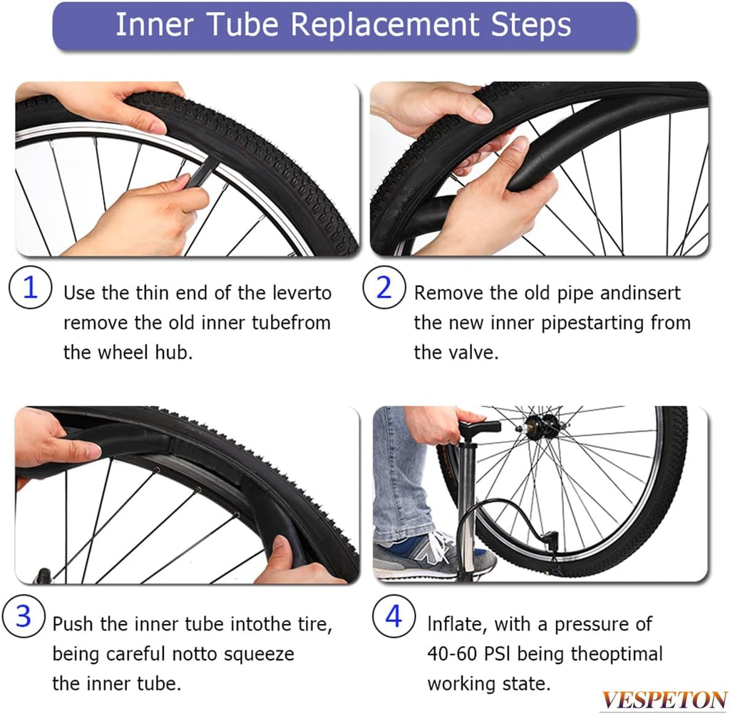 Skiennix 27.5 Inch Bike Tube | Premium Butyl Rubber with AV48mm Schrader Valve | 2 Pack
