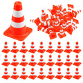 Skiennix Mini Traffic Cones - 30pcs Plastic Road Safety Barricades for Training & Sports | Orange