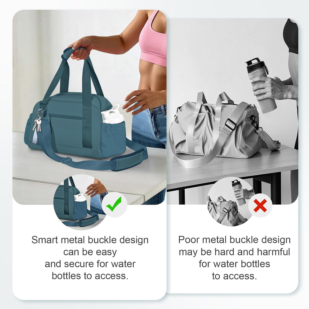 Skiennix Mini Gym Bag - Waterproof Travel Duffle with Wet Compartment for Women & Girls