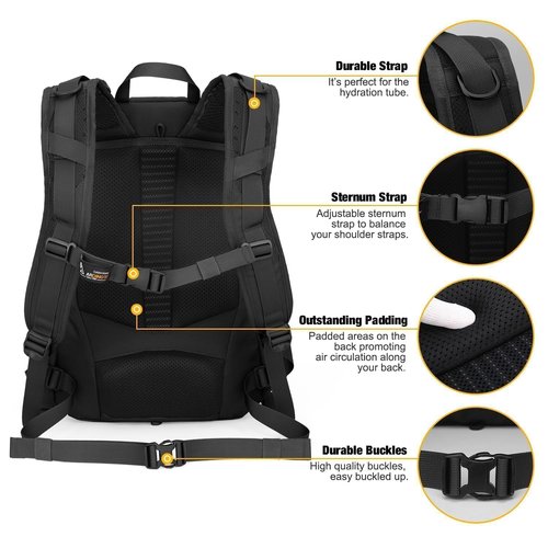 Mardingtop Small Military Tactical Backpack for Men,25L Molle Cordura Backpack for Hiking,Camping,Rucking