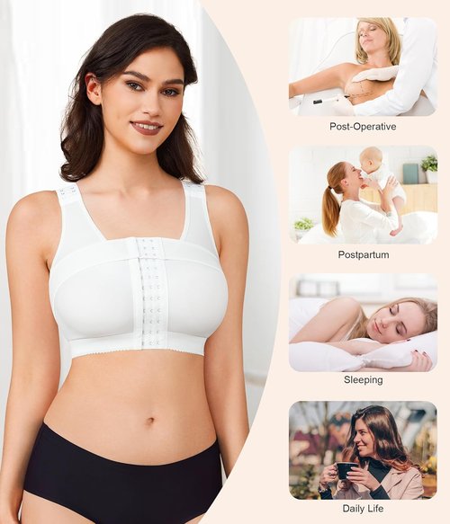 BRABIC Women's Front Closure Post-Surgery Bra | Posture Corrector with Breast Support Band