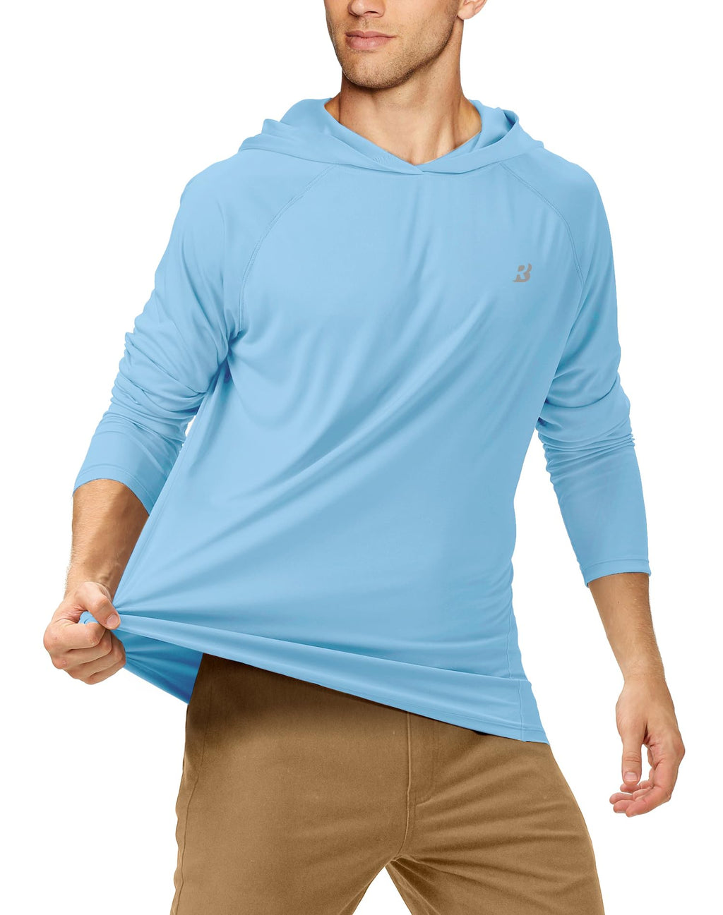 Roadbox UPF 50+ Fishing Shirts for Men Long Sleeve Sun Protection Lightweight Outdoor UV Hiking Shirts