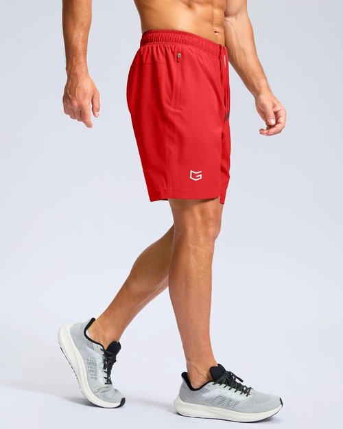 G Gradual Men's Athletic Running Shorts - Quick Dry with Zipper Pockets | 7"/5"/9" Workout Gym Shorts for Basketball & Hiking