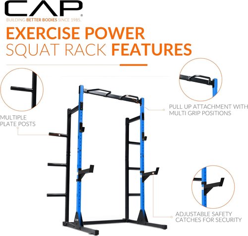 Cap Barbell Power Rack - Versatile Pull-Up Bar & Attachments | Multiple Color Options